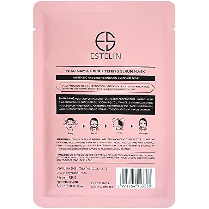 ESTELIN Brightening Niacinamide Serum Mask 25ml - Image 2